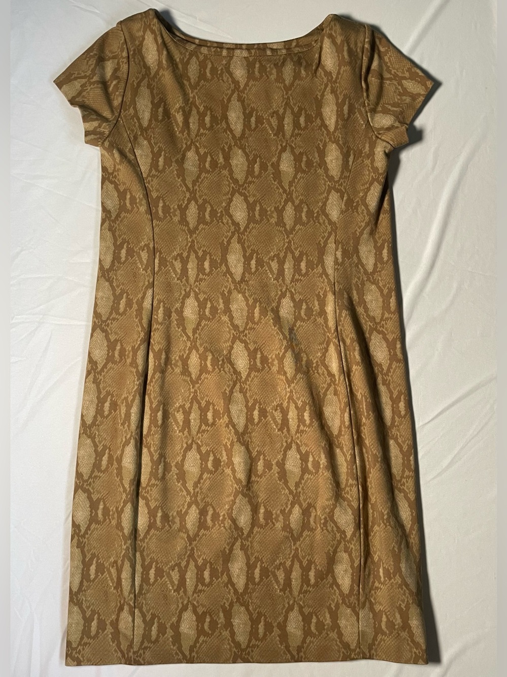 LAUREN RALPH LAUREN Ponte Stretch Python Snake Print Dress Petite Small - Picture 3 of 7
